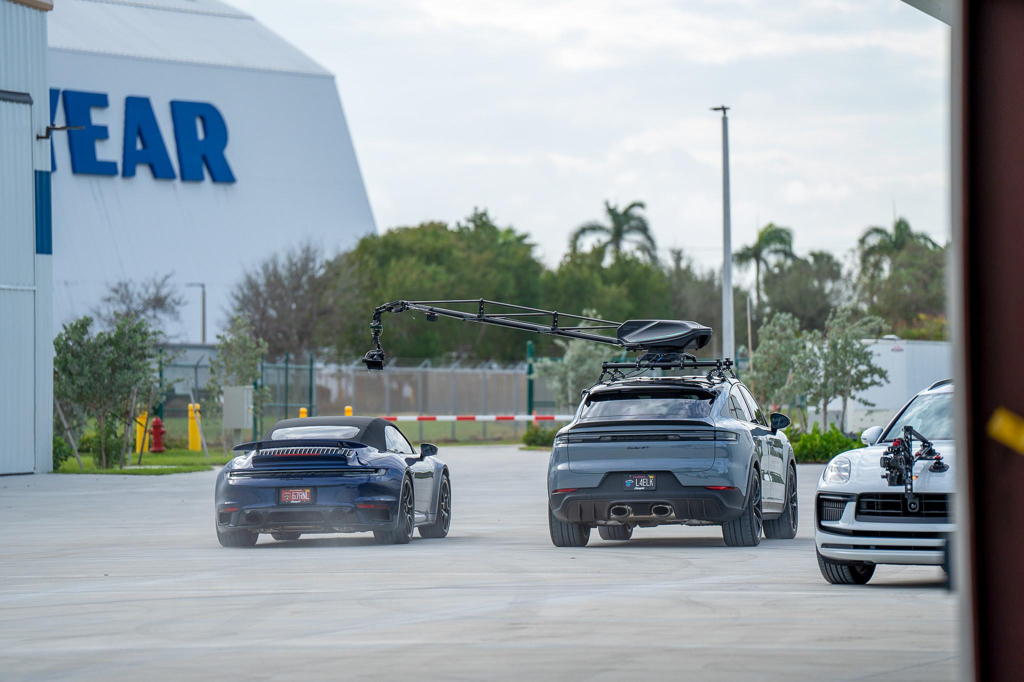 TMS camera car filming an automotive production in South Florida